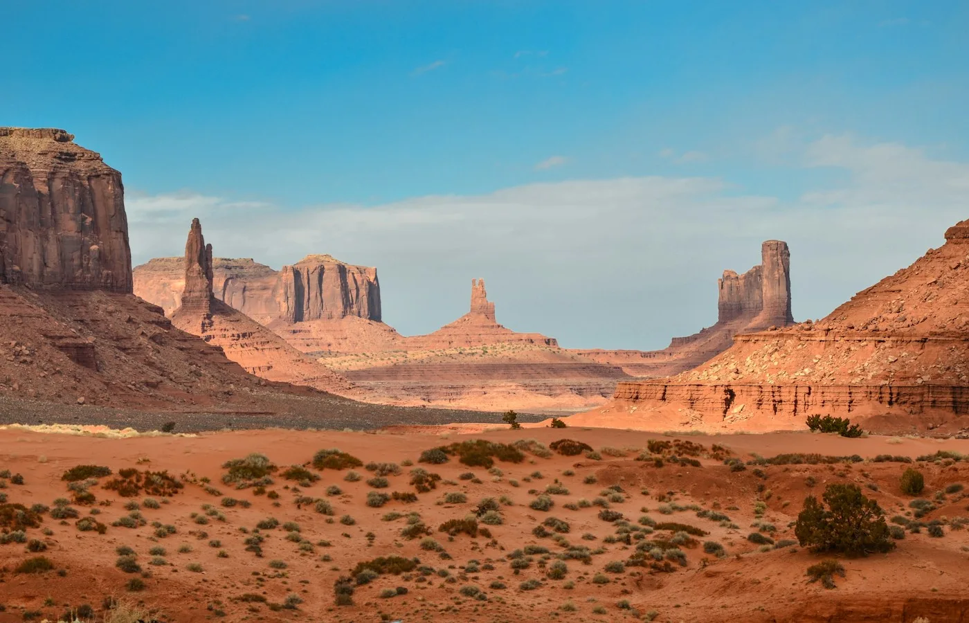 Warm sculptural desert terrain